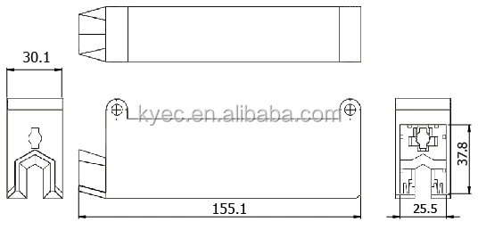 KYEC W-type safety power rails 600A / bus bar / conductor bar