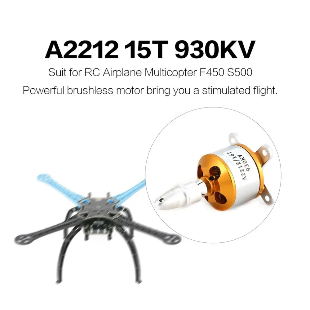 XXD A2212 930KV 1000KV 1400 2200KV 2450KV 2-3S Outrunner Brushless Motor With Banana Plug For RC Airplane Helicopter Drone ESC