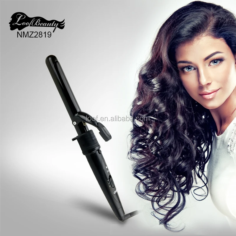 5p ceramic 5 sizes led display temp setting curling irons