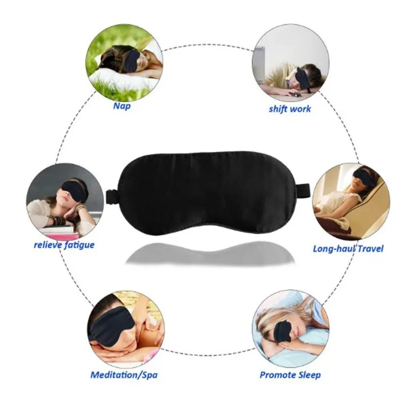 Oempromo wholesale custom printed cotton travel eye sleep mask