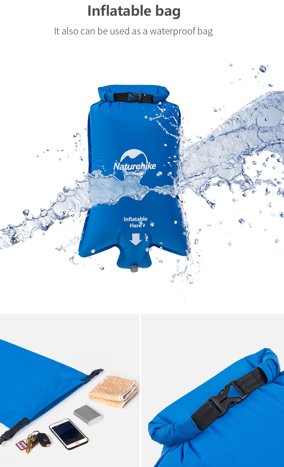 Naturehike Nylon Tpu Selfinflating Camping Air Mattress Inflatable