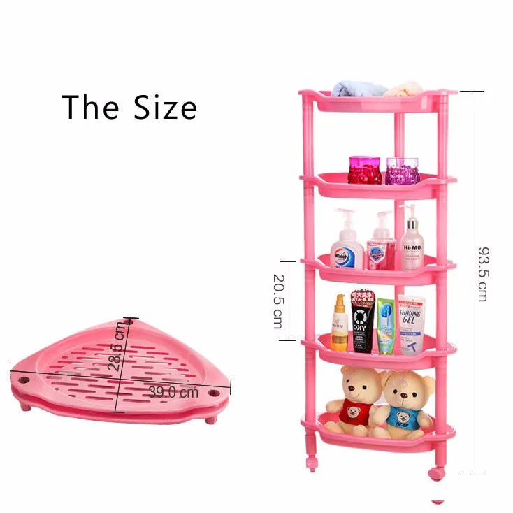 Hot Selling Three Layers Removable Plastic Wall Mount Shelf, Bathroom Shelf