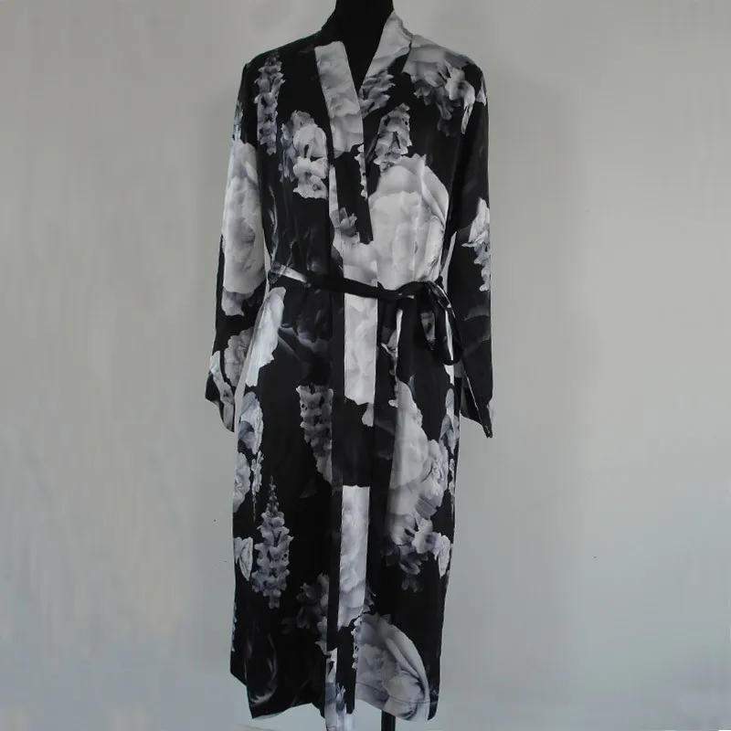 floor length silk robe