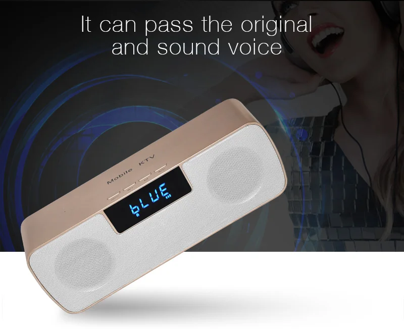 Wireless Mini Karaoke Blue tooth Handheld Mic Portable Speaker Best Mobile Microphone