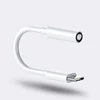 White USB PD fast charge Type C to 3.5mm 24 bits HiFi audio cable for headset adapter cable