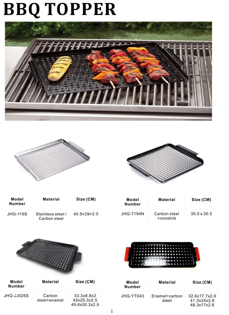 430grade Stainless Steel Barbecue Grill Topper Pan Grill Topper Tray