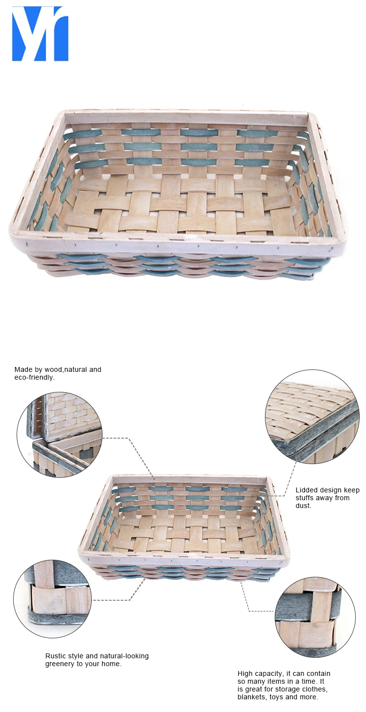 Wholesale Wood Chip Woven Food Storage Basket For Organizing Buy Wood Chip Basket,Woven Basket