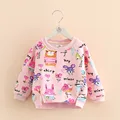 Baby Graffiti Hoodies 2017 Autumn Winter Korean New Girls Cute Top Kids Classical Brand Cartoon Rabbit