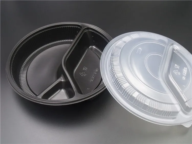 Pp Microwave Disposable Insulated Round Plastic Hospital Food Tray