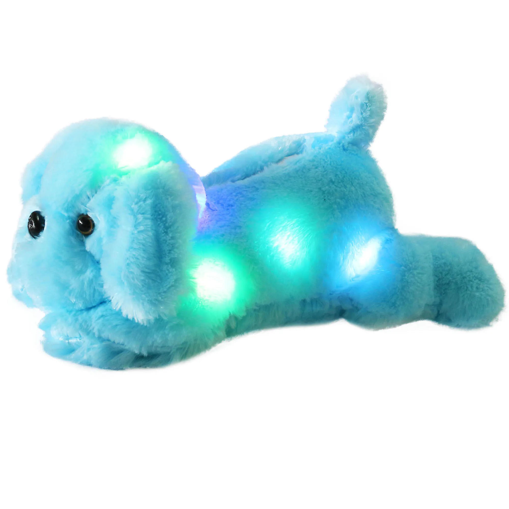 Free Shipping Factory Stuffed Animals Dog Led Light Up Dog Plush Toy