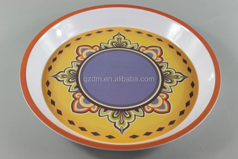 Plastic round tray Melamine serving tray
