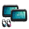 Xtrons 2x10.1inch car headrest dvd with headphones, rear seat monitor with HDMI/native 32 games
