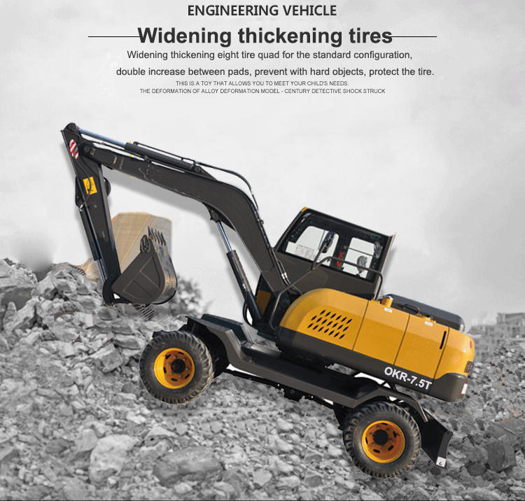 7.5 Ton Small 0.3m3 Bucket Wheel Excavator Digger Machinery For Sale In