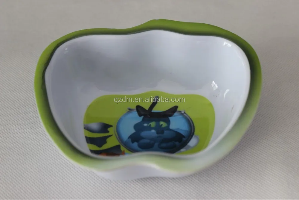 Apple shape plastic bowl melamine bowl