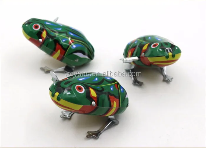 Plastic Children For Kids Clockwork Toy Jumping Frog Classic Toys Wind Up Toy 