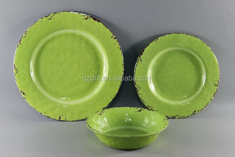 Rustic Design Melamine Dinner Set Food Grade Good Quality