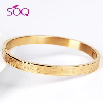 Jewelry Accessories 18k Gold Plated Bracelet Simple Gold 