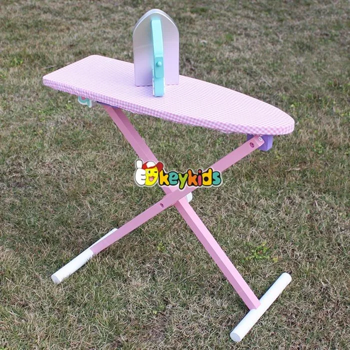 2017 Wholesale Girls Pretend Play Wooden Toy Ironing Board Set New