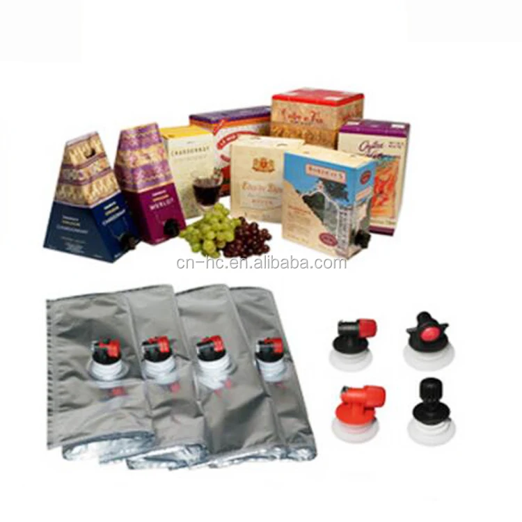 Plastic Tap Bag In Box Aluminum Foil Valve Bag In Box For Liquid With