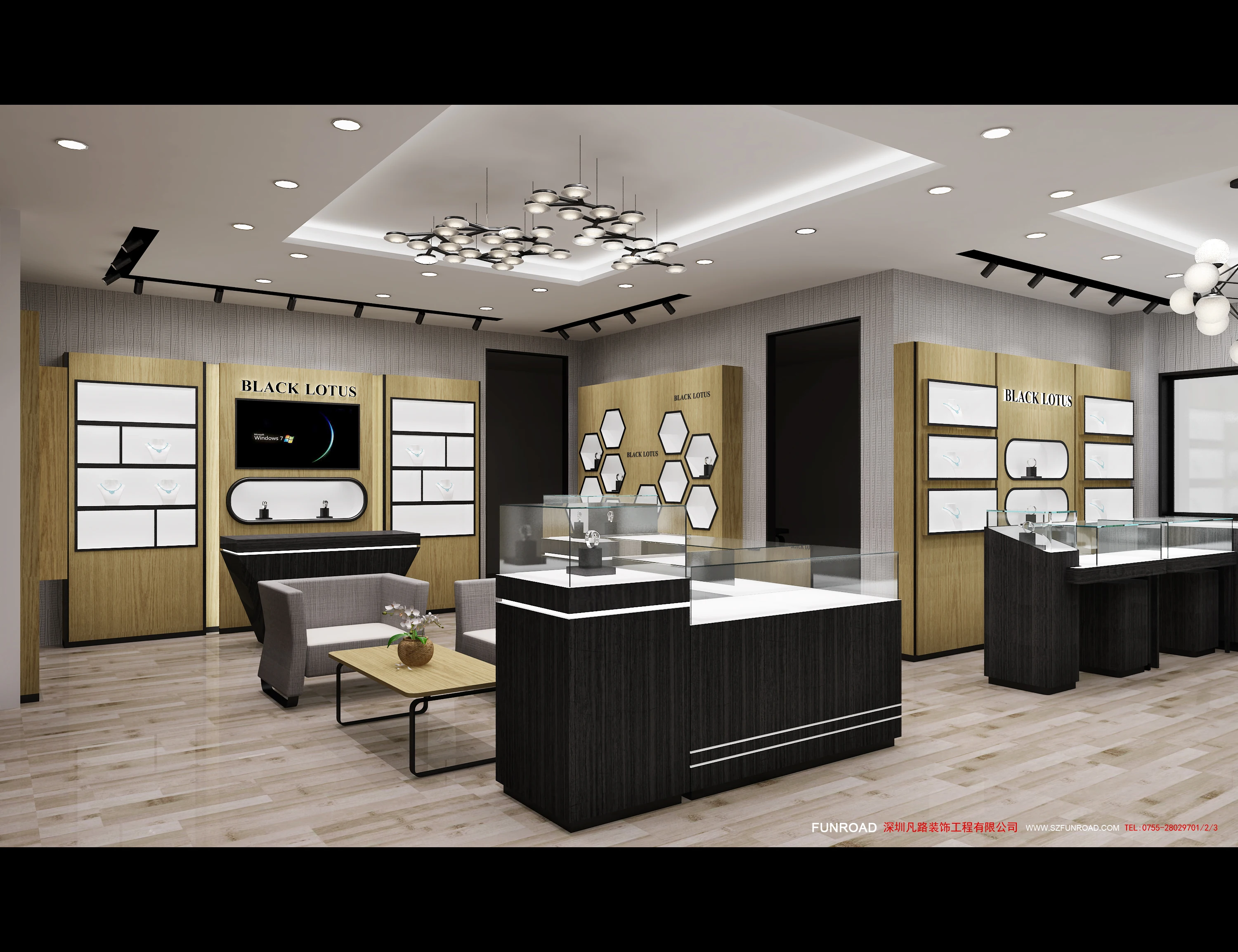 Jewelry Wall Display Cabinets Furniture Jewellery Showroom Jewelry Wall Display Cabinets