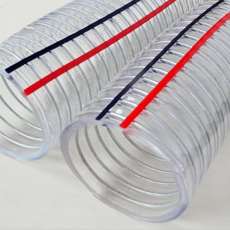 Transparent Pvc Coated Flexible Wire Steel Hose /discharge Water Hose