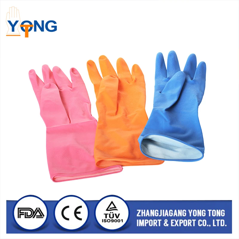 yellow cleaning gloves