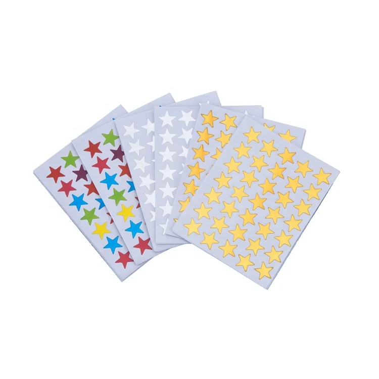 Custom Assorted Foil Star Sticker Sheet For School - Buy Star Sticker ...