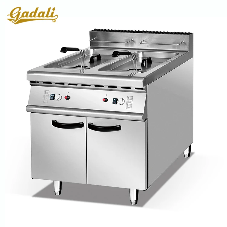 Cooking Equipment Used Gas Deep Fryer Propane 2 Tank 2 Basket With