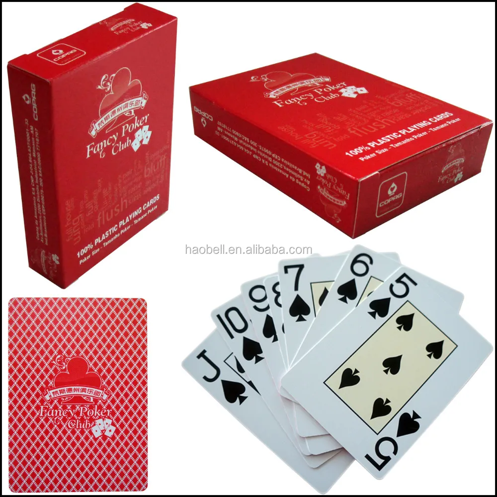 Customized Pu Leather Packing Double Set Promotional Poker Playing