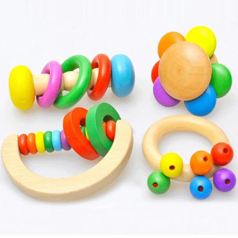 2018 Hot Selling Wooden Baby Rattle Toy High Quality Baby Rattle For