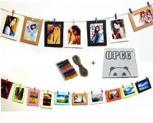 Office Colors Wall Deco Hanging Picture Frames with Clips and Ropes Fits 4x 6 Pictures 30pcs for Home,College Chosky DIY Paper Photo Frame Multi
