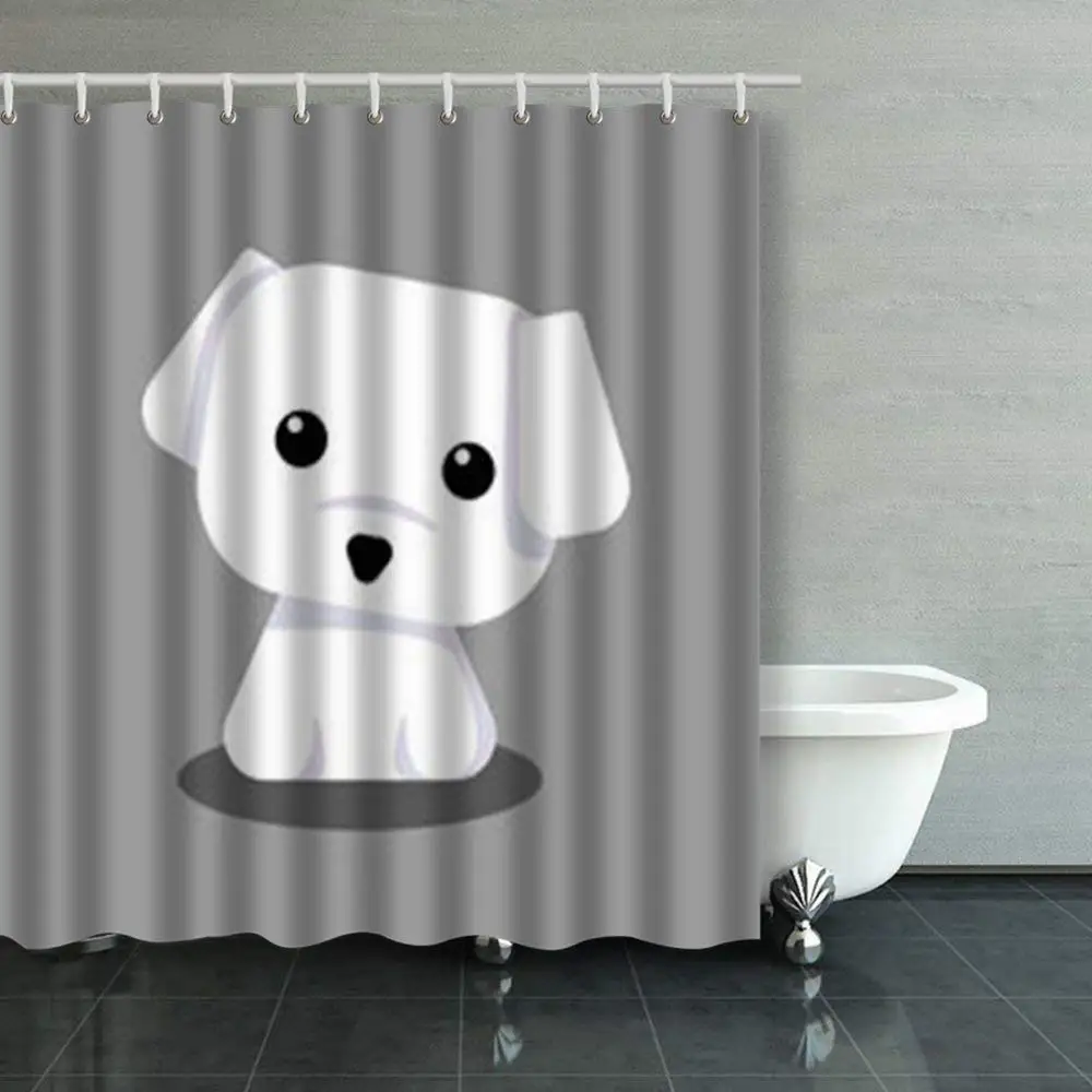 Buy Cute Maltese White Puppy Design Design Shower Curtains