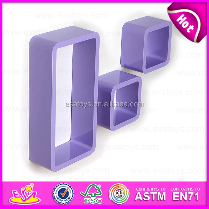 2015 Color Wooden Wall Corner Shelf,3 Sets Round Corner Cube Wood
