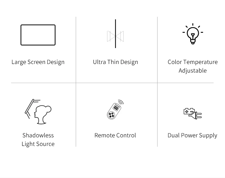 Tolifo Ultra Slim Pad Dimmable Studio LED Panel Light Photography Soft Light LED Camera Video Light for Film Shooting