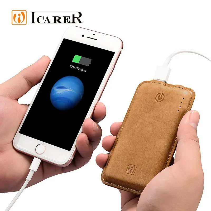 Source ICARER Dual Genuine Leather Mobile Phone Pouch Bag 4.7 5.5 Inch on  m.