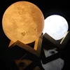 Plastic touch 3 color 3d led night light moon night light moon lamp