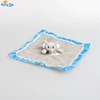 plush plain gray satin fabric baby comforter