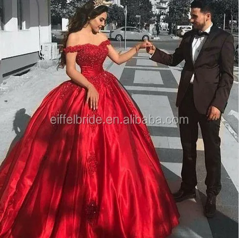 Indian Red Princess Ball Gown -Alibaba.com