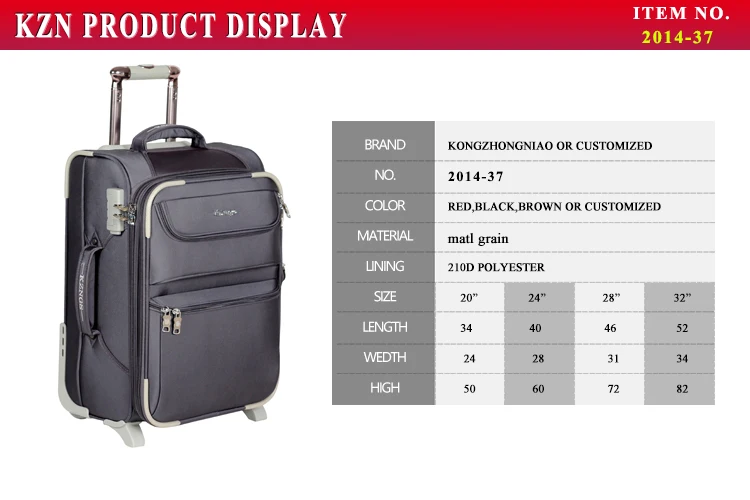 2 Wheels Travel Luggage Set Trolley Suitcase For Business