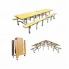 Factory supply school foldable cafeteria table with 12 seats and 8 seats school chair and classroom desk