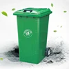 Fireproof outdoor waste bin with wheels and lid