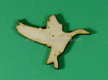 2018 hot sell laser cut unfinished wood shapes flying goose duck