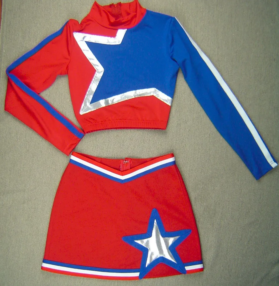 Red And Blue Cheerleading Uniformm20151016 Buy Spandex Cheerleading