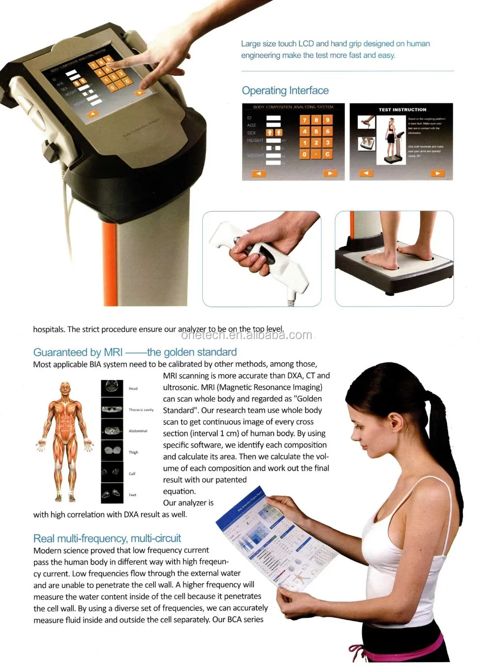 F9 Professional Body Composition Analyzer With 5 Segments,The Best Full