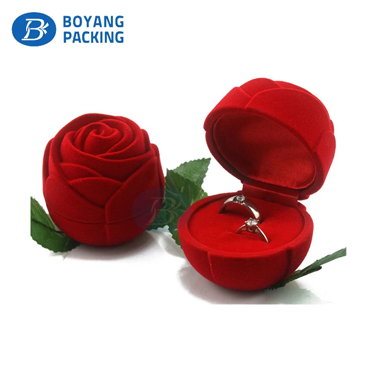 rose shape ring box