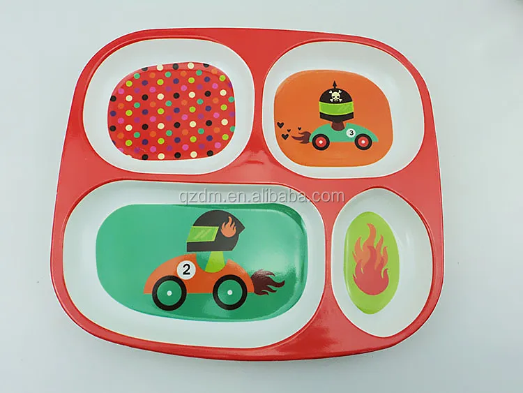 Reusable Plastic Plate With Divider