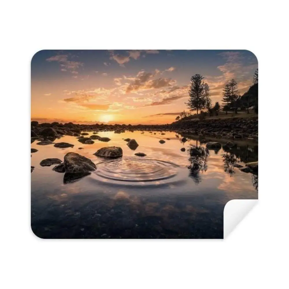 Ocean Sky Stone Water Science Nature Phone Screen Cleaner Glasses Cleaning Cloth 2pcs Suede Fabric