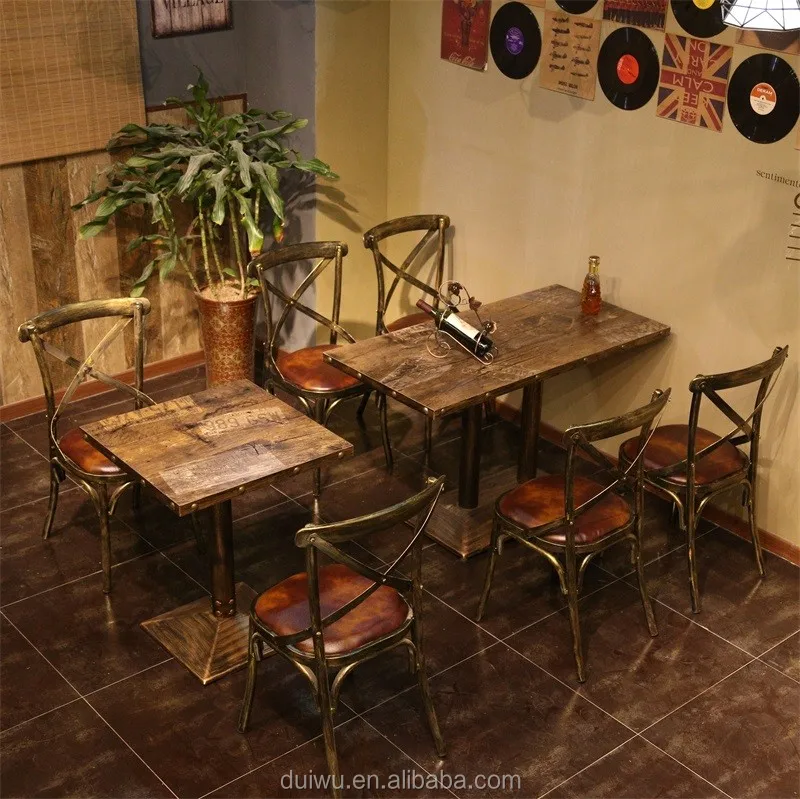 Fast Food Custom Design Furniture Starbucks Wrought Iron Tables And