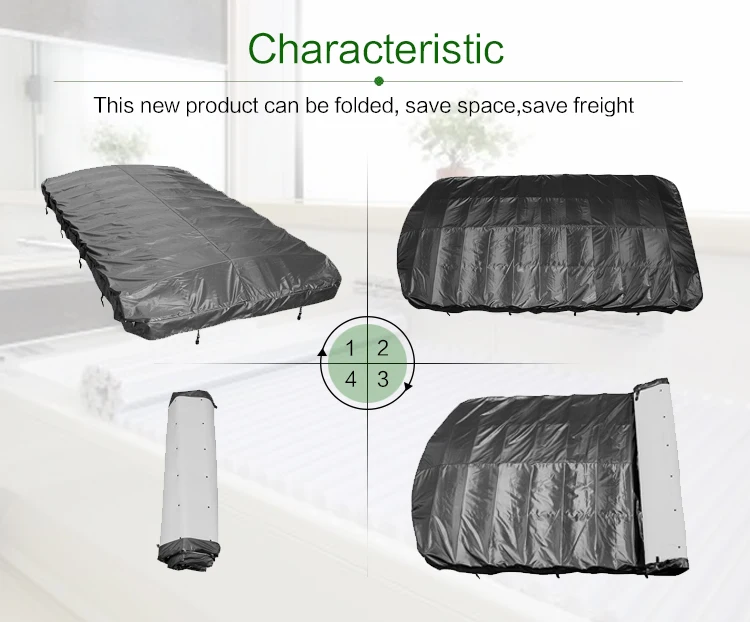 Sanitary Ware Lightweight Black Lam Foldable Roll Up Insulated Locking