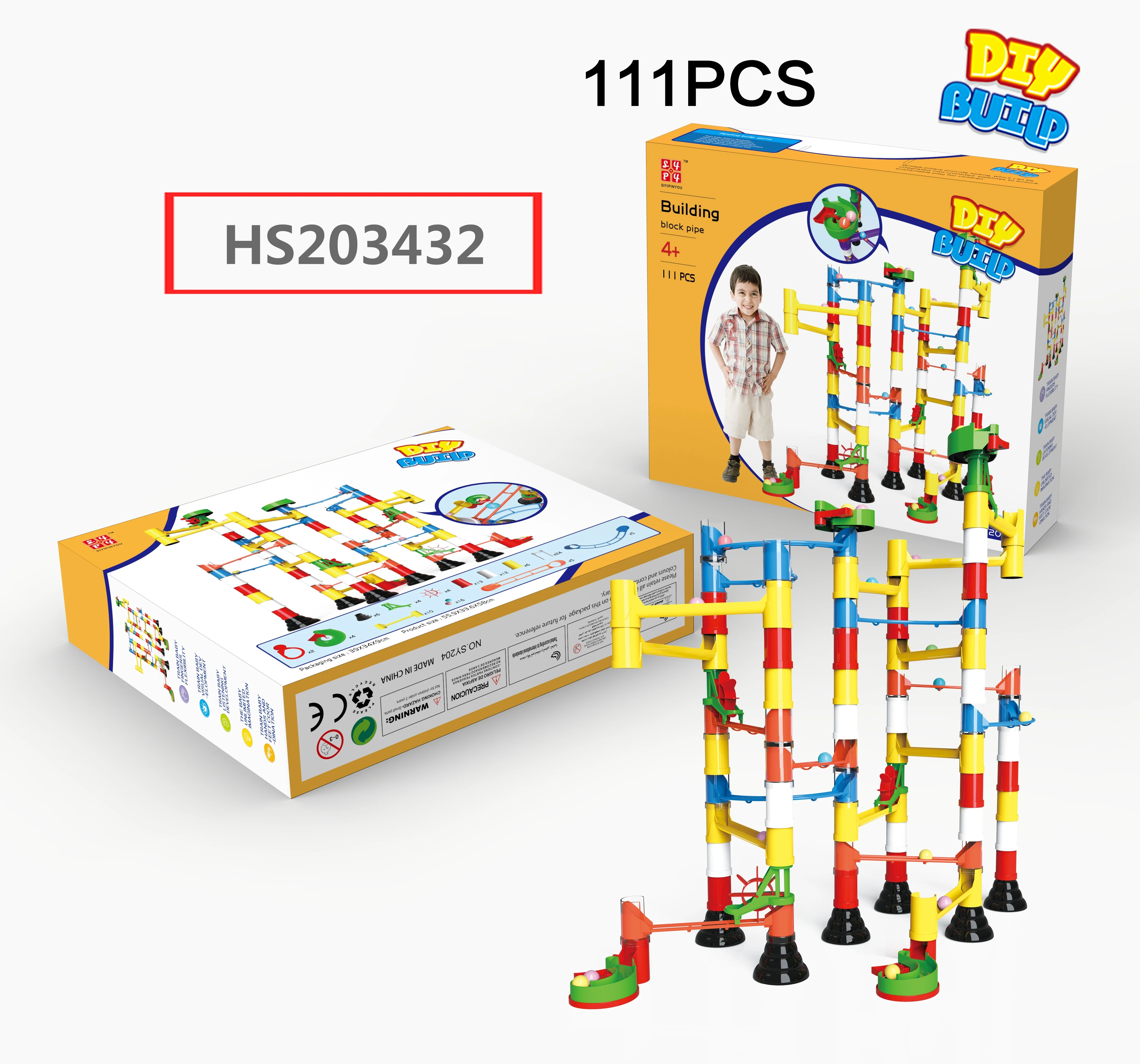 HS203432, Huwsin toys, Building block,111pcs, DIY toy for kids